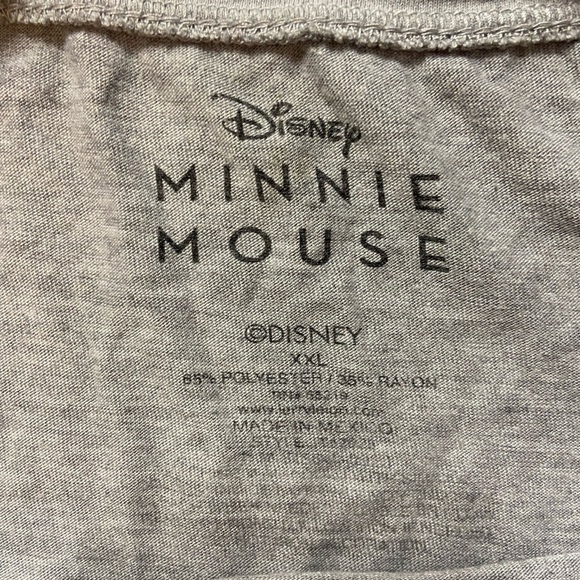 Vintage 90s Women’s Disney Minnie Mouse Grey T Shirt Size XXL Stretch Casual - Picture 4 of 5